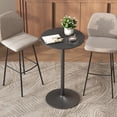 thumbnail image 2 of HOMCOM Round Bar Table, 40.2 Inch Modern Bar Height Pub Table, Black, 2 of 10