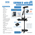 thumbnail image 2 of HASWING OUTDOOR Electric Trolling Motor – 12V 48" Shaft 55lbs Cayman GPS Anchor Control Bow Mount Fishing Boat Saltwater Freshwater with Wireless Remote Control, Quick Release Bracket, Foot Controller, 2 of 2