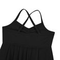thumbnail image 2 of Aislor Filles Enfants Justaucorps Débardeur Uni à Dos Croisé Robe de Danse Ballet Costume de Danse Lyrique Moderne Noir TG, 2 of 7