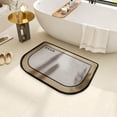 thumbnail image 4 of asddcavvf Half Bath Mat Fit Under Door Non Washable Bathroom Mat With Rubber Backing Absorbent Woven Half Round Shower Rug Flower Bath Rugs 19.69"x31.5"(13 Blanket Couch Pumpkin Blanket Soft Remnant C, 4 of 4