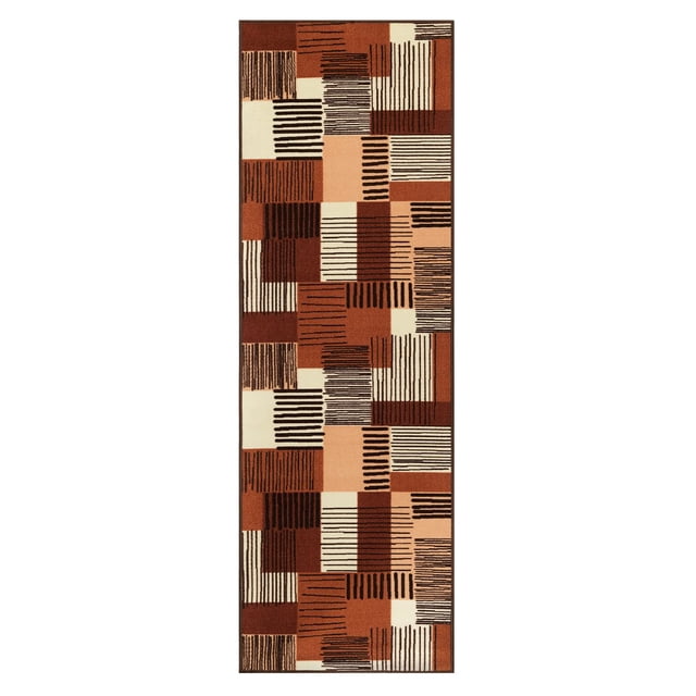 BY COCOON 2'x7' Runner Rug| Carpet Runner Kitchen Rug Washable Rug Runners Rugs for Hallway Non Slip (57 Cm x 210 Cm Brown Rug)