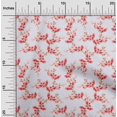 thumbnail image 2 of oneOone Popeline de Coton Rouge Tissu Floral Matériel de Couture Tissu Imprimé au Mètre 42 Pouces de Large, 2 of 5