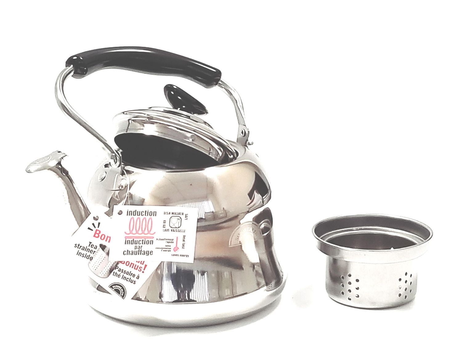 Sunwealth Induction 1.5 L Stainless Steel Whistling Kettle with Tea Infuser.