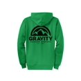 thumbnail image 2 of Gravity Outdoor Co. Zip-Up Hoodie - Clover Green - Black Logo - Small, 2 of 2