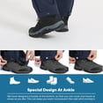 thumbnail image 3 of CHOK Men‘s Fleece Lined Hiking Pants Waterproof Snow Ski Softshell Hunting Pants Navy XL, 3 of 7