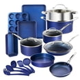 thumbnail image 1 of Granitestone Blue Complete Cookware & Bakeware Set Pots and Pans Set 20 Pcs, 1 of 9