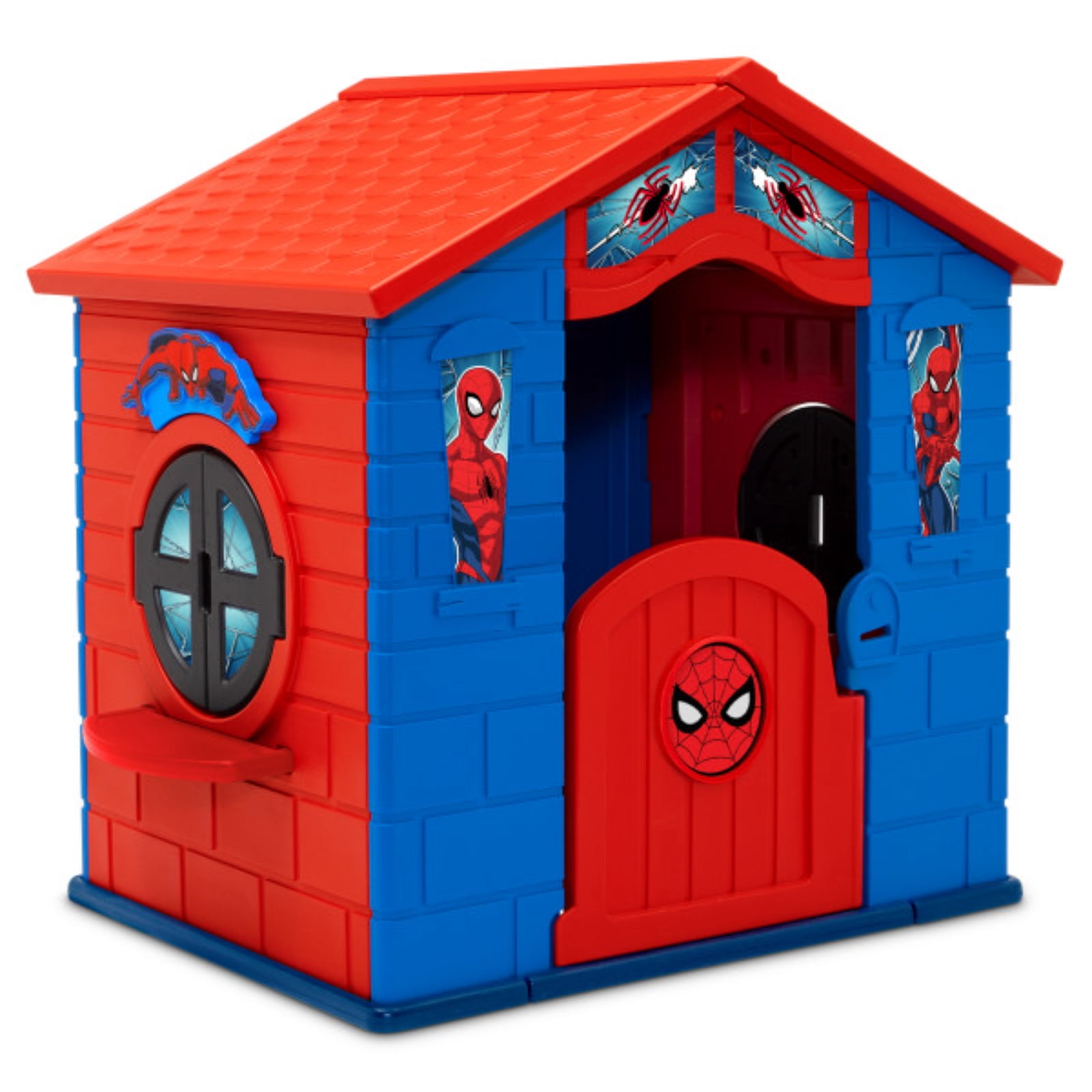 Delta Children Marvel Spiderman Plastic Indoor/Outdoor Playhouse with Easy Assembly