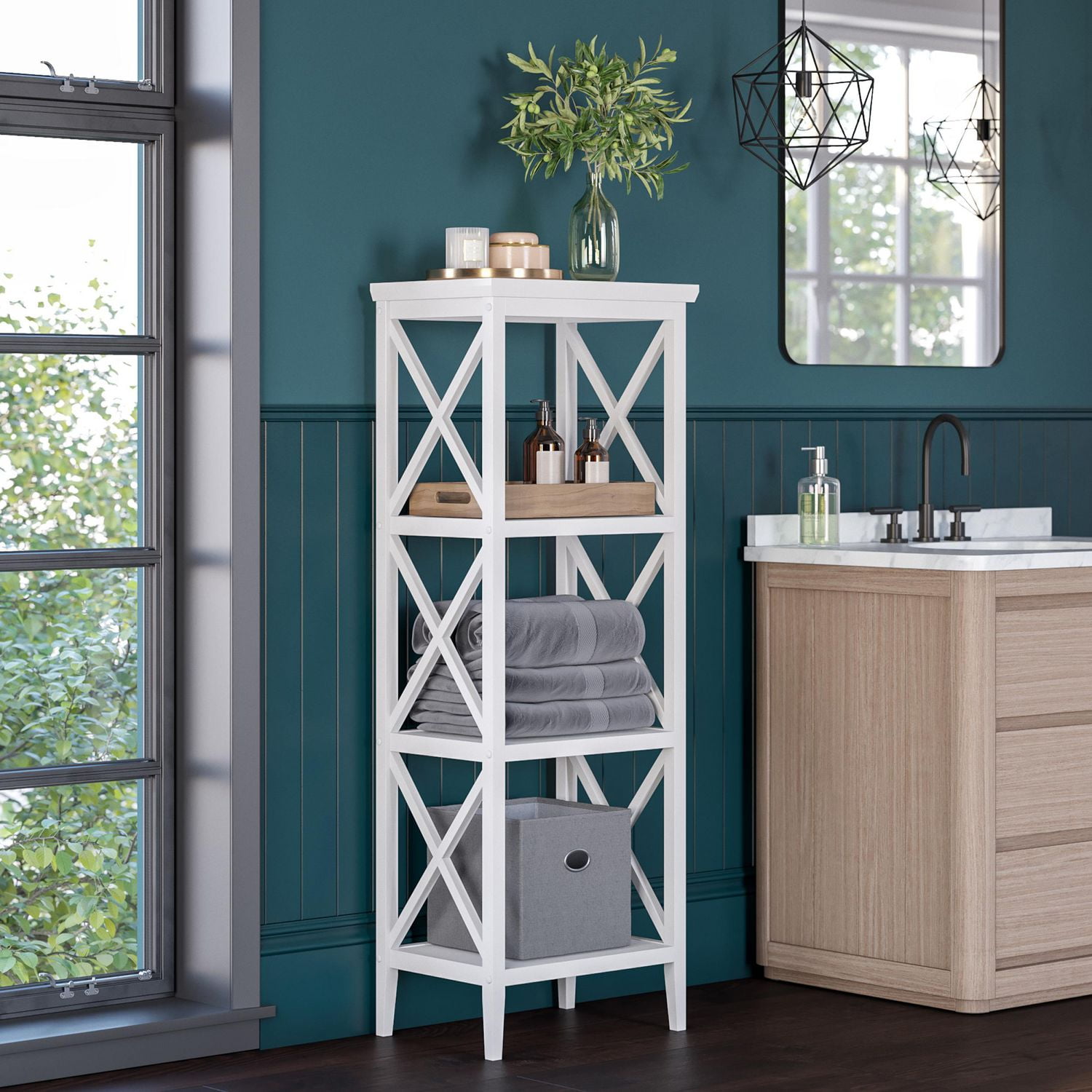La Crosse Tour de rangement de 54" - Blanc