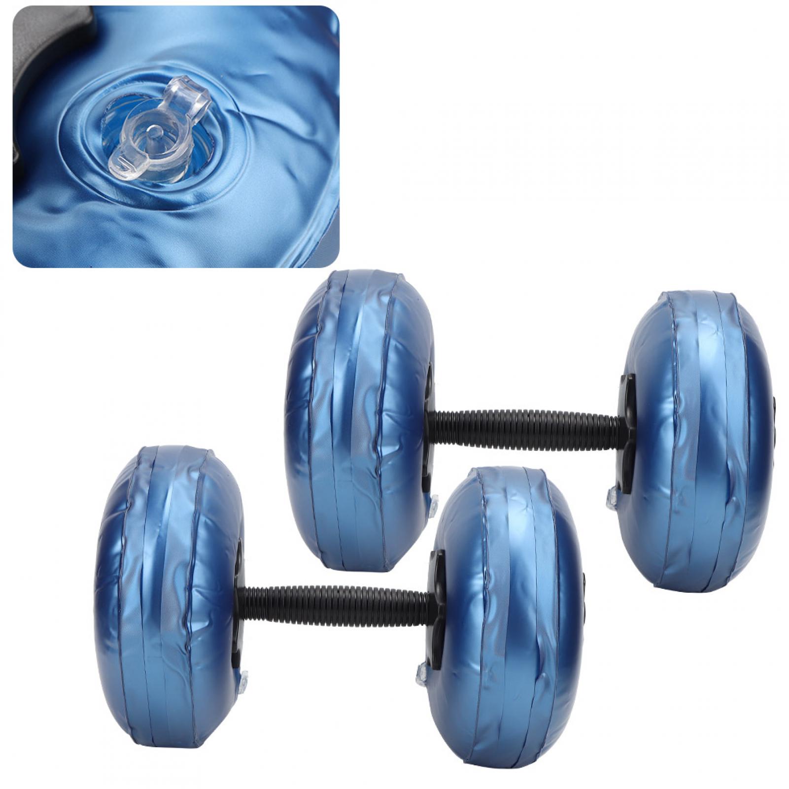 Fitness Dumbbell, Compact Exercise Equipment Water Filled Dumbbell, Portable Travel for Home Women Men Blue 8-10KG  Dumbbell