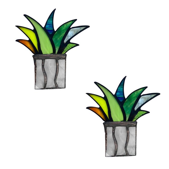 Leutsin Mini Colorful And Aloe Potted Plant Pot Potted Plant Decoration