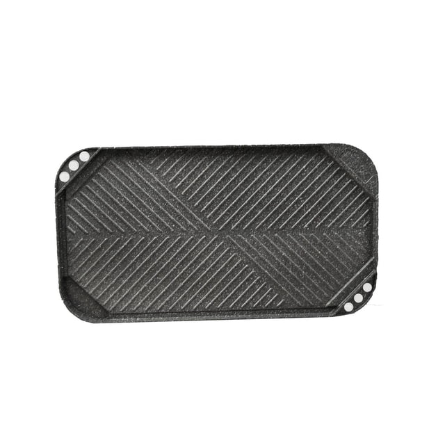 Starfrit The Rock Plaque/Gril Réversible, Antiadhésif, Aluminium forgé durable, Va au four, Sans AFPO, Va au lave-vaisselle, Surface de 50cm x 28cm, Noir