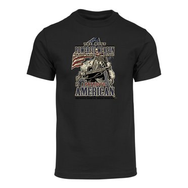 Gravity Trading T-Shirt à Manches Courtes pour Hommes avec l'Arme la Plus Puissante - Noir - 3TG