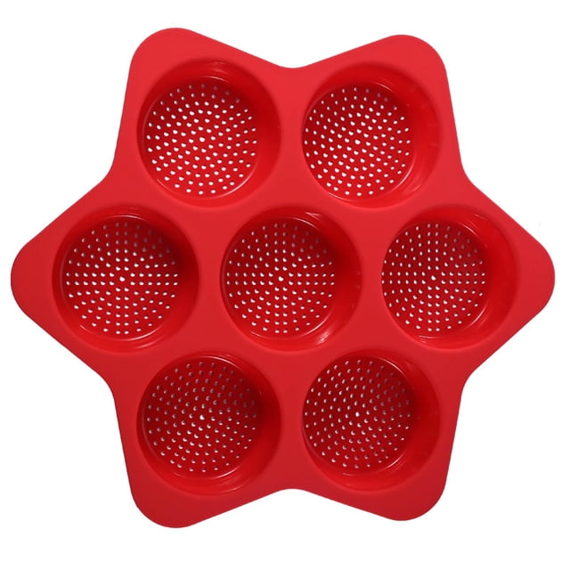 Loaf Pans for Baking Bread Baking Tool Easy to Release Baking Pan Household Loaf Pan Hamburger Bun 7 Cavity Baking Pans for Oven