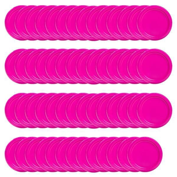 Unique Industries Neon Pink Round 9" Dinner Plates, 55ct