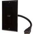 thumbnail image 1 of Buyer's Point HDMI Wall Plate with 6-Inch Pigtail Built-In Flexible Hi-Speed HDMI Cable with Ethernet, 2-Piece Decora, Single Outlet Port Insert, Perfect for Home Theater Systems Pack of black, 1 of 8