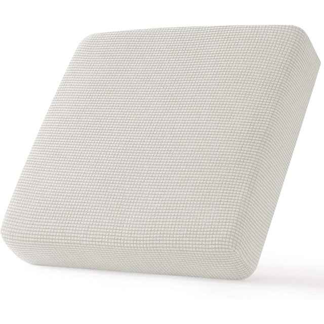 CHUN YI 1 Piece Cushion Cover Spandex Stretch Textured Grid Box Cushion Seat Slipcover