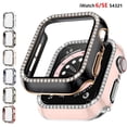 thumbnail image 3 of Apple Watch Case with Tempered Glass Screen Protector for Apple Watch 44mm Series 6/5/4/SE, Bling Crystal Diamond Rhinestone Ultra-Thin Bumper Full Cover Protective Case for Women Girls iWatch, 3 of 6