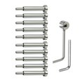 thumbnail image 1 of 10 Pairs 4x4In Invisible Cable Railing Kit, 1/8In Invisible Receiver and Swage Stud End for 2x2In,4x4In Wood/Metal Posts, 1 of 10