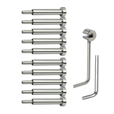 10 Pairs 4x4In Invisible Cable Railing Kit, 1/8In Invisible Receiver and Swage Stud End for 2x2In,4x4In Wood/Metal Posts