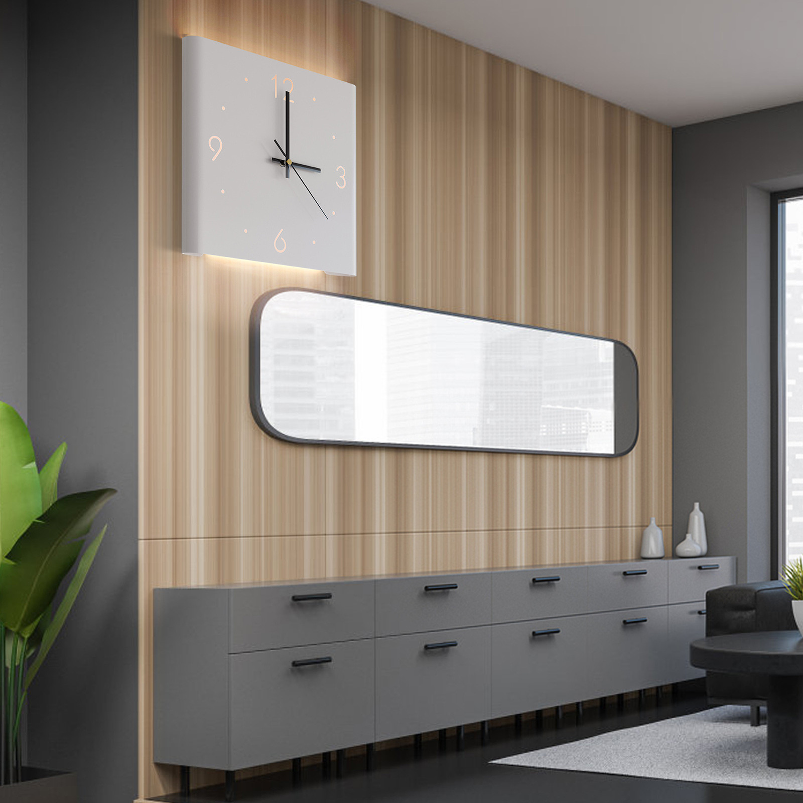 TIMIFIS Book Clock Wall Corner Clock Double Sided Corner Wall Clock Modern Decorative Art Wall Clock Sensor Luminous Clock for Living Room Decor Silent Digital Alarm Clocks