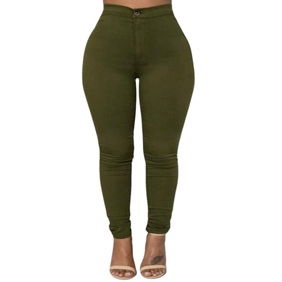 Womens Denim Pencil Stretch Casual Skinny Jeans Pants Ladies High Waist Leggings Jeans Trousers
