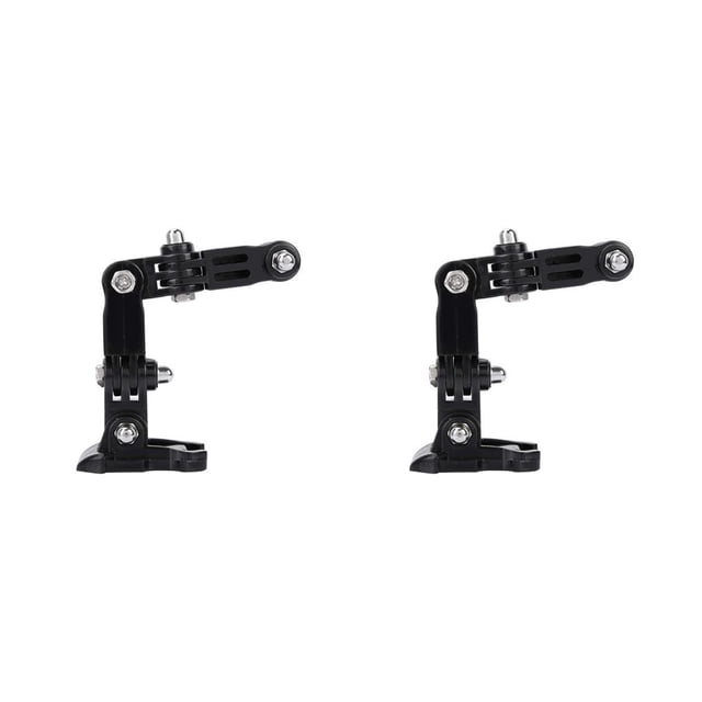 Transemion Flexible Helmet Bracket Helmet Accessories with Buckle Adjustable Mount Curved Rubber Arm Base Support 4K Action Camera Part 2Set