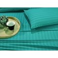 thumbnail image 2 of Mocassi 3-Piece Striped Duvet Cover Set, 1500 Thread Count, Button Closure - Cooling, Breathable Material- Wrinkle, Fade, Stain Resistant, Full/Queen, Turquoise, 2 of 4