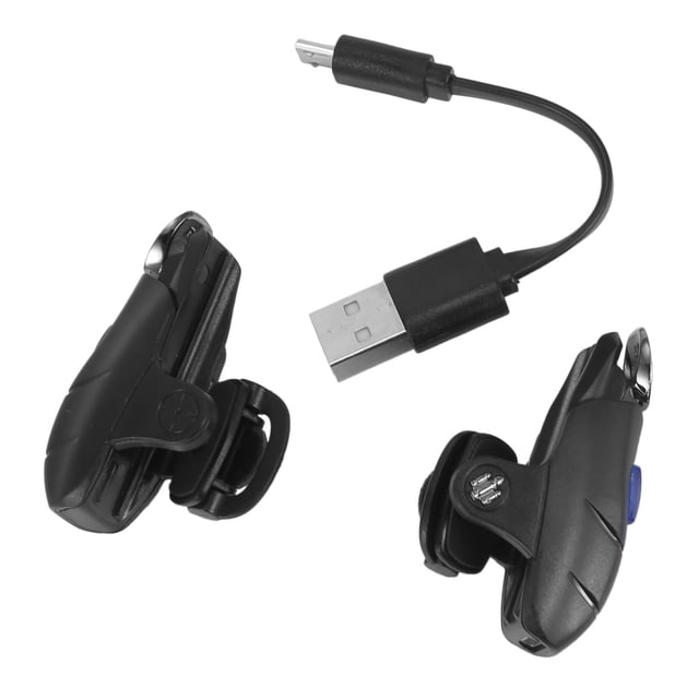 Mobile Game Controller Gamepad L1R1 Trigger Aim Button Joystick for PUBG, featuring black ABS material and alloy buttons. Includes two game triggers and a charging cable. Designed for high-frequency electromagnetic pulse conduction with adjustable frequency and continuous mode for up to 30 clicks per second. Compact size of approximately 3x4x3 cm, suitable for mobile devices with 6.5mm-10mm thickness.