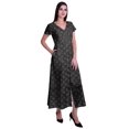 thumbnail image 4 of Moomaya Robe Longue Maxi pour Femmes à Manches Courtes, Robe Formelle/décontractée avec Poches P-TTG, 4 of 6