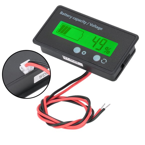 Moniteur de Capacité de Batterie Portable à Tension Durable, Affichage de la Capacité de Batterie, pour Batterie au Lithium pour Batterie -Acide