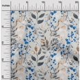 thumbnail image 2 of oneOone Polyester Spandex Medium Blue Fabric Leaves Craft Projects Decor Fabric Printed By The Yard 56 Inch Wide-JJ, 2 of 5