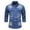 Blue, variant on AherBiu Men's Long Sleeve Denim Shirts Button down Lapel Slim Fitted Jean Shirt Casual Retro Motorcycle Work Shirts
