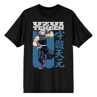 T-shirt Noir pour Homme à Col Rond et Manches Courtes Demon Slayer Uzui Tengen - TG