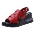 thumbnail image 2 of RKSTN Sandales pour Femmes Sandales Habillées d'Été Dames Bout Ouvert Rétro Chaussures à Plateforme Compensée Sandales Confortables Douces, 2 of 5
