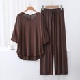 thumbnail image 1 of Weiqiqre Pyjamas pour Femmes Pyjamas Rafraîchissants Ensembles d'Été Assortis Manches Courtes Ensemble de Détente Femmes, 1 of 3