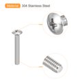 thumbnail image 4 of Unique Bargains Vis de Machine à Tête Ovale M4x30mm, Lot de 100 Vis à Tête Fraisée Légèrement Relevée en Acier Inoxydable 304, 4 of 5