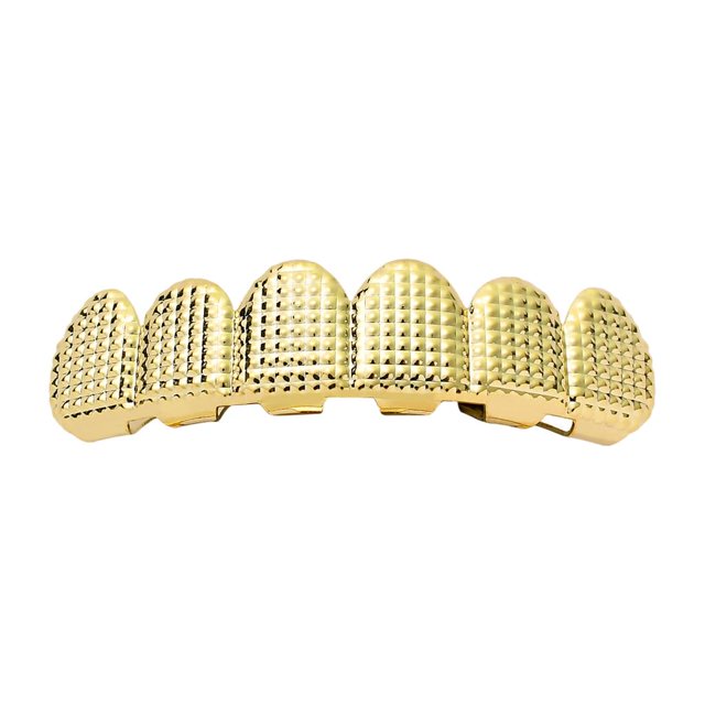 lionlar Custom Texture Hip Hop 6 Teeth Caps Dental Set Halloween Party