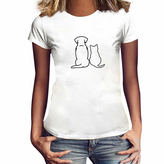 T-shirts Graphiques pour Femmes Mode Hauts pour Femmes Manches Courtes Blouse Col Rond Chemise Imprimée T-Shirt Hauts Manches Courtes pour Femmes Soyez Gentille T-Shirts pour Femmes Blouses Manches Courtes pour Femmes