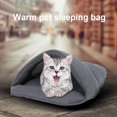 thumbnail image 1 of Thick Fleece Warm Dog Cat Tent Cave Nest Bed Slipper Shape Pet Sleeping Bag, 1 of 10