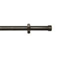 thumbnail image 1 of Tailor & Taylor 1 Inch Decorative Curtain Rod, 96 inches Width Windows Rod with Y Style Bracket with Metal Wall Mount Brackets Finials for Living Room, Kitchen and Windows (Pewter), 1 of 2