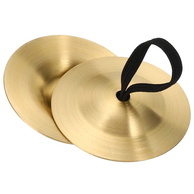 Unique Bargains Cymbales de Doigt 1 Pcs 2,08 Diamètre Cuivre Ton Doré