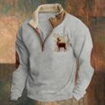 thumbnail image 2 of Ediodpoh Chandail Sans Capuche pour Homme Mode Homme Décontracté Relax Confortable à Imprimé à Manches Longues Chandail à Capuchon pour un Style Quotidien Chandail Ras du Cou pour Homme Gris_002 TTG, 2 of 3