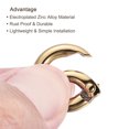 thumbnail image 4 of Unique Bargains 18x11x3.5mm Round Zinc Alloy Spring Gate O Ring Snap Clip Buckle, Light Gold 10 Pack, 4 of 5