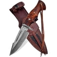 thumbnail image 4 of Custom Handmade Damascus Steel 10" Knife - Alloy Steel Handle (TR-1069 D5), 4 of 8