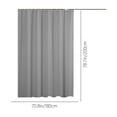 thumbnail image 2 of Maplenight Solid Color Shower Curtain Liner 79 x 71 Inch Waterproof Fabric Bathroom Curtain With Hooks Simple Modern Design For Tub Toilet Closet Polyester Washable Extra Long Gray, 2 of 6
