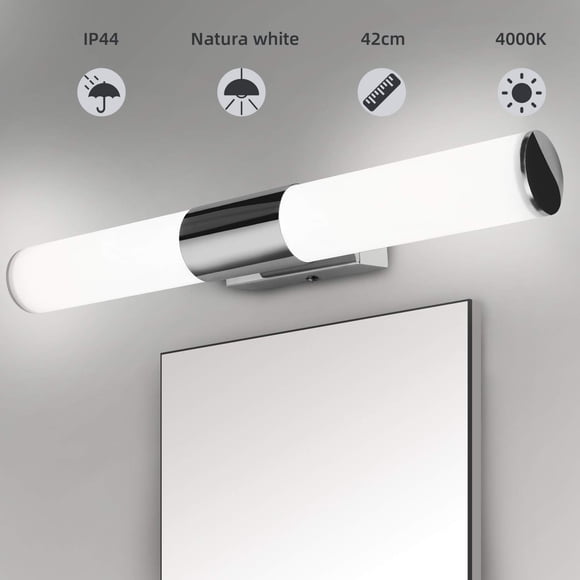 Led Vanity Bath Light With Frosted Glass Shades, Modern Design And Easy Installation For Bedroom Living Room Bathroom (Natural White, 42Cm)