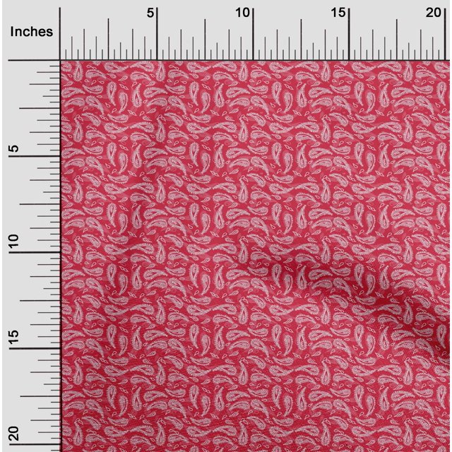 oneOone Viscose Chiffon Fabric Paisley Block Print Fabric By Yard 42 Inch Wide