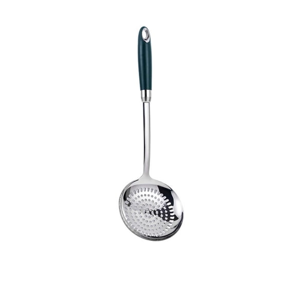 Stainless Steel Kitchen Utensil Set | 1-Piece Cooking Tools with Slotted Spoon, Spatula, Soup Ladle & Strainer | Ergonomic Non-Slip Handle | Dishwasher Safe