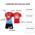 thumbnail image 4 of Custom Football Kit Set for Adult and Child, Name Number Team Logo DIY Family Match Personalized Jersey Shirt Shorts Set, Dad and Son Matching Outfits Red L, 4 of 6