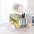 thumbnail image 2 of Kitchen Dish Drainer - 3 Tier Dish Drying Rack Multifunction Dish Draining Set with Removable Drip Tray Dishware Storage Rack, 2 of 7